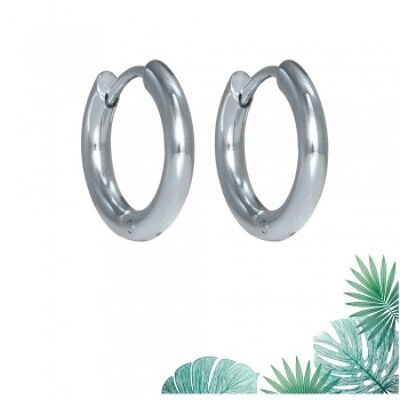 Créole Hawaii rond en acier inoxydable poli 15mm