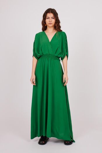 Robe longue fendue - Vert 3