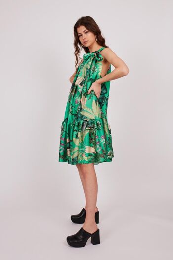 Robe courte noeud - Vert, Multicolore 2