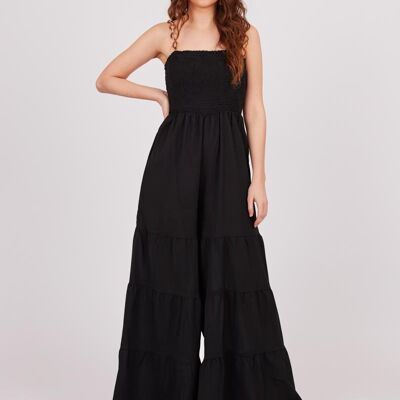 Jumpsuit with jewelery detail - Black