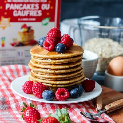 Organic Cake Preparation for Oatmeal Pancakes or Waffles