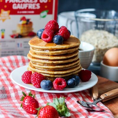 Organic Cake Preparation for Oatmeal Pancakes or Waffles