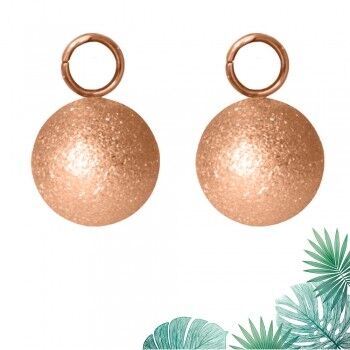 Einhänger Hawaii Kugel diamantiert Edelstahl rosé