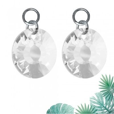 Percha Hawaii cristal blanco acero inoxidable