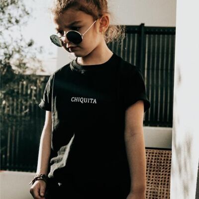 Schwarzes "Chiquita"-T-Shirt