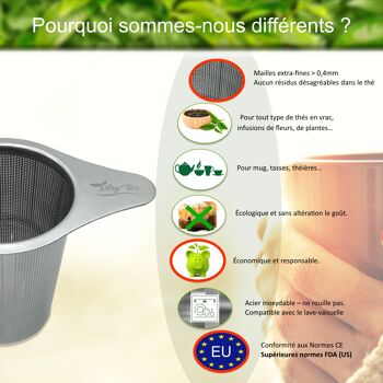 Coffret de 2 infuseurs à thé en inox et cuillère doseur - Ebook offert 2