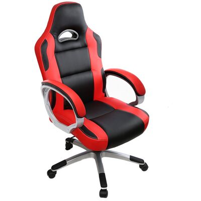 IWMH Drivo Gaming Racing Chair Leather with Foam-padded Armrest RED