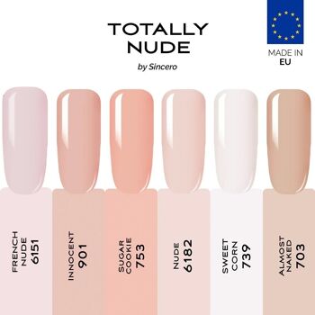 Set de vernis à ongles gel SINCERO SALON, Totally nude, 6 x 6ml 2