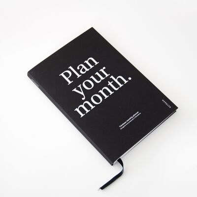 PLAN YOUR MONTH. Monthly planner Black