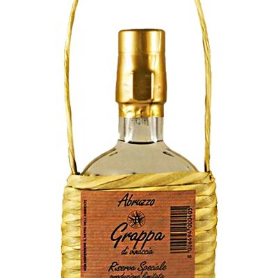 GRAPPA RISERVA - BOUTEILLE AVEC PAILLE - 20cl - 40% Vol.