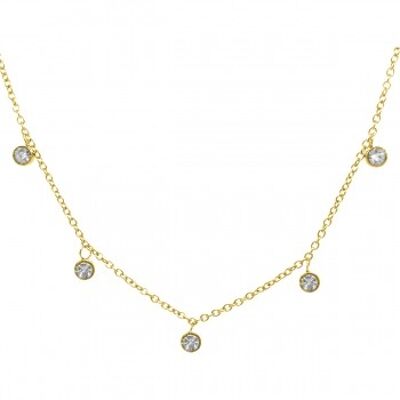 Chain with set stones gold