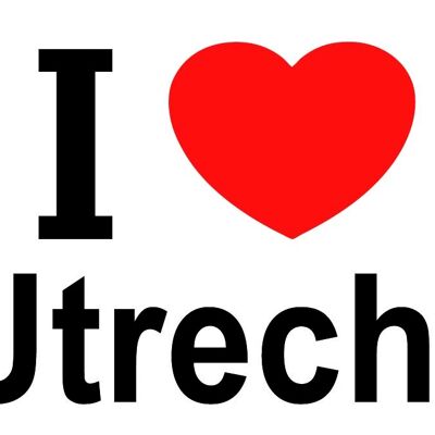 Imán de nevera I Love Utrecht