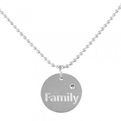 Chain with disc - Familiy on stainless steel ball chain