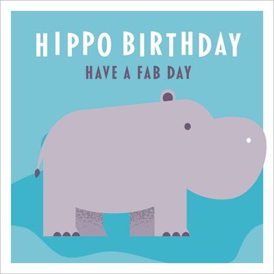 AA24 HIPPO BIRTHDAY GREETING CARD