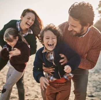 Bracelet avec disque - Famille sur une chaîne à billes en acier inoxydable 4