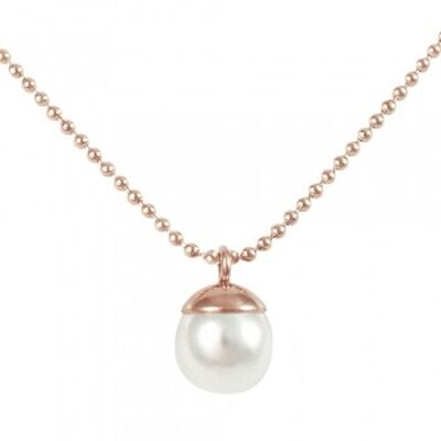 Chain with pearl on rose ball chain