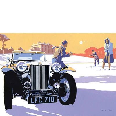 BJ19 1947 MG TC GREETING CARD