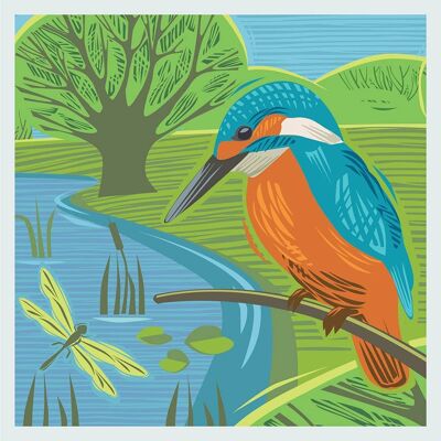 CC02 KINGFISHER GREETING CARD