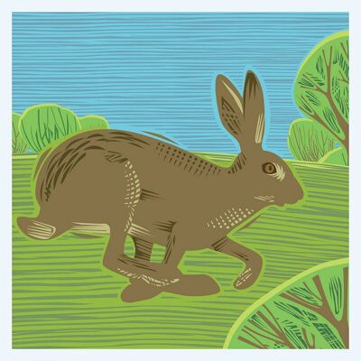 CC06 HARE GREETING CARD