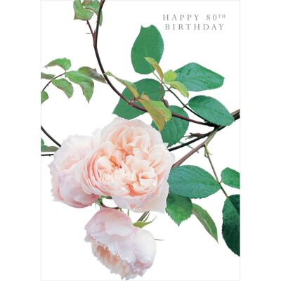 DA25 HAPPY 80TH BIRTHDAY GREETING CARD