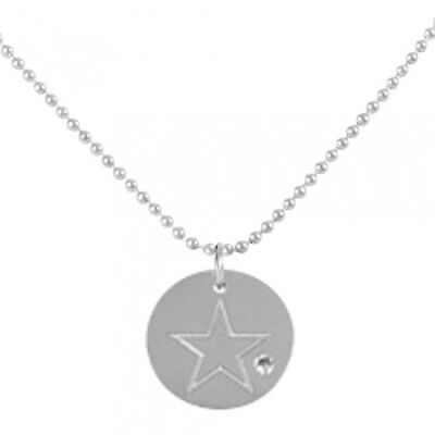 Chain with disc - star on stainless steel ball chain