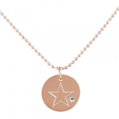 Chain with disc - star on ball chain rose