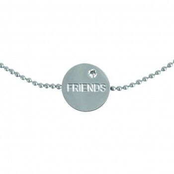 Bracciale con disco - Friends su catena a sfere in acciaio inossidabile