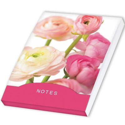 NOTES04 PINK RANUNCULUS NOTEPAD