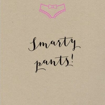 OL12 WELL DONE SMARTY PANTS GREETING CARD