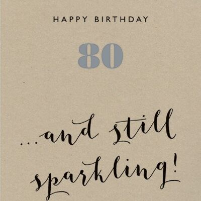 OL20 80TH BIRTHDAY …AND STILL SPARKLING GREETING CARD