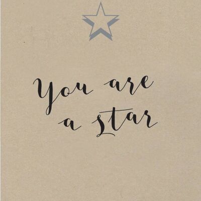 OL32 FATHER'S DAY YOU ARE A STAR GREETING CARD