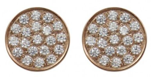 Buy wholesale Round with ear studs rose zirconia