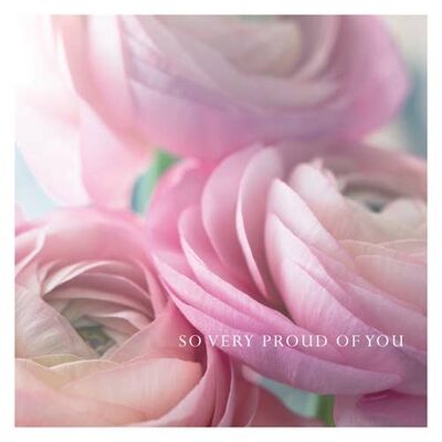 P22 PINK RANUNCULUS (SO VERY PROUD OF YOU) GREETING CARD