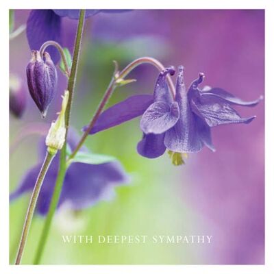 P28 COLUMBINE (WITH DEEPEST SYMPATHY) GREETING CARD