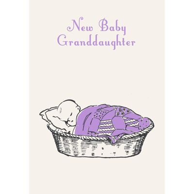 SP13 NEW BABY GRANDDAUGHTER GREETING CARD