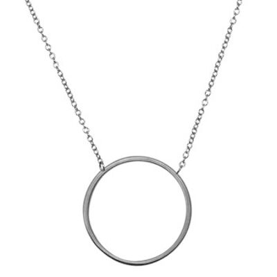 Chain circle open polished steel