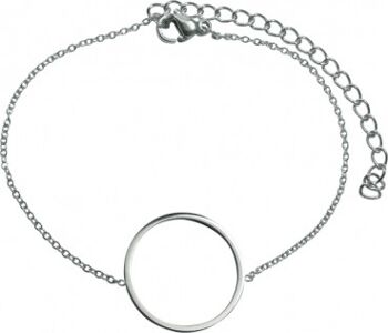 Bracelet cercle ouvert en acier 1