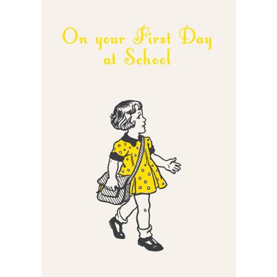 SP35 ON YOUR FIRST DAY AT SCHOOL GREETING CARD