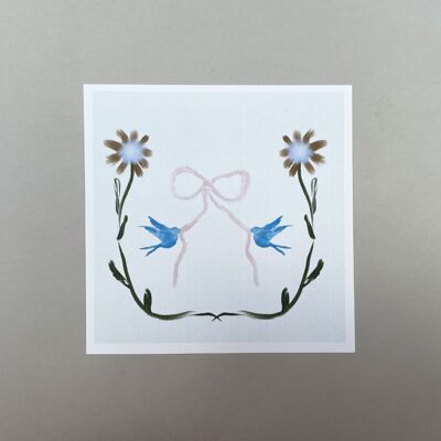 Two Swallows - Greeting card