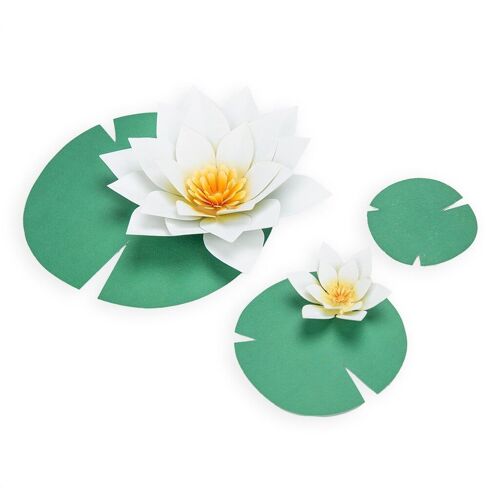 DIY Fleur en papier / Flor de papel Water Lily