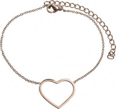 Bracciale cuore aperto rosa