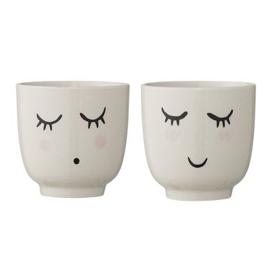 Taza Smilla, blanco, gres