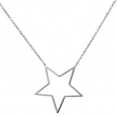Chain star open polished steel