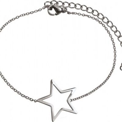 Bracelet star open steel
