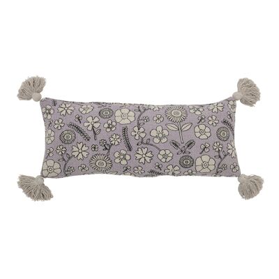 Coussin Salli, violet, coton recyclé