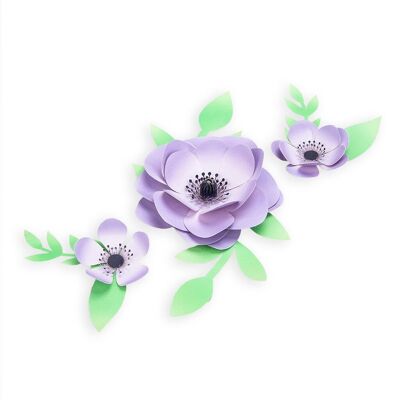 DIY Fleur en papier / Flor de papel Anemone