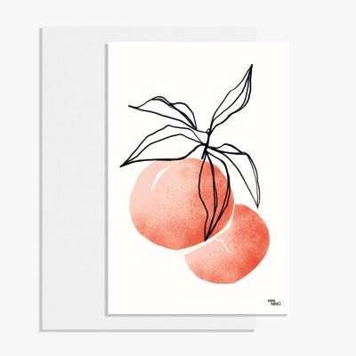 Postcard Fruit - Peach