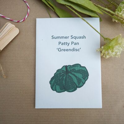 Summer Squash Patty Pan 'Greendisc' Seeds (g8nm22)