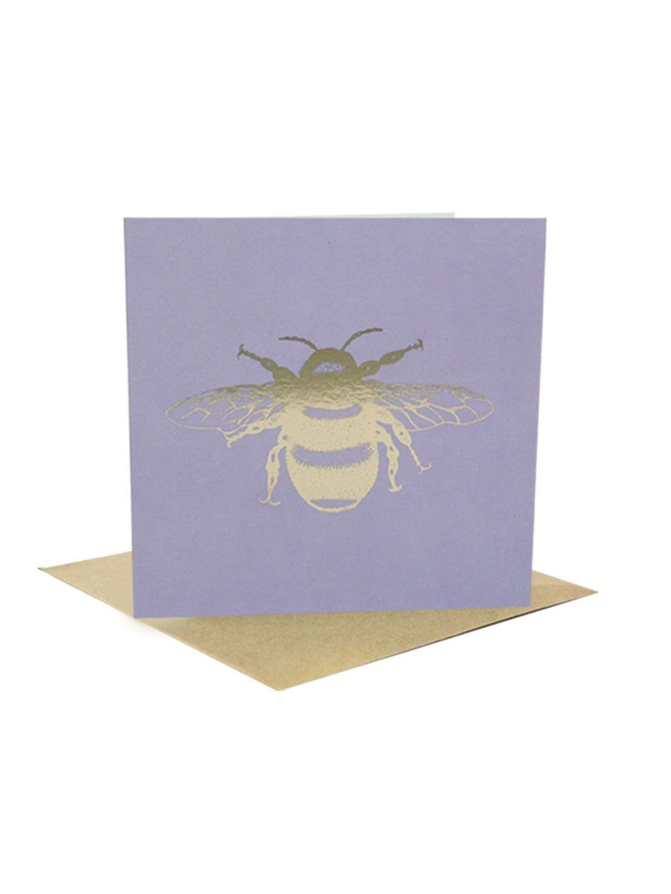 Bienenkarten mit Goldfolie