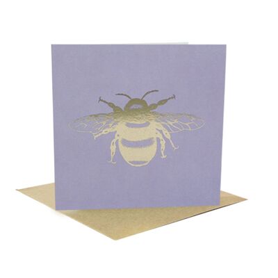 Tarjetas de abeja doradas